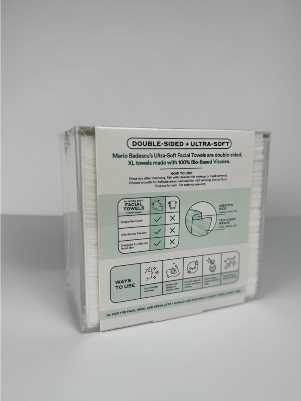 MARIO BADESCU 50pc Face Towels In Acrylic Box Set - Picture 5 of 6